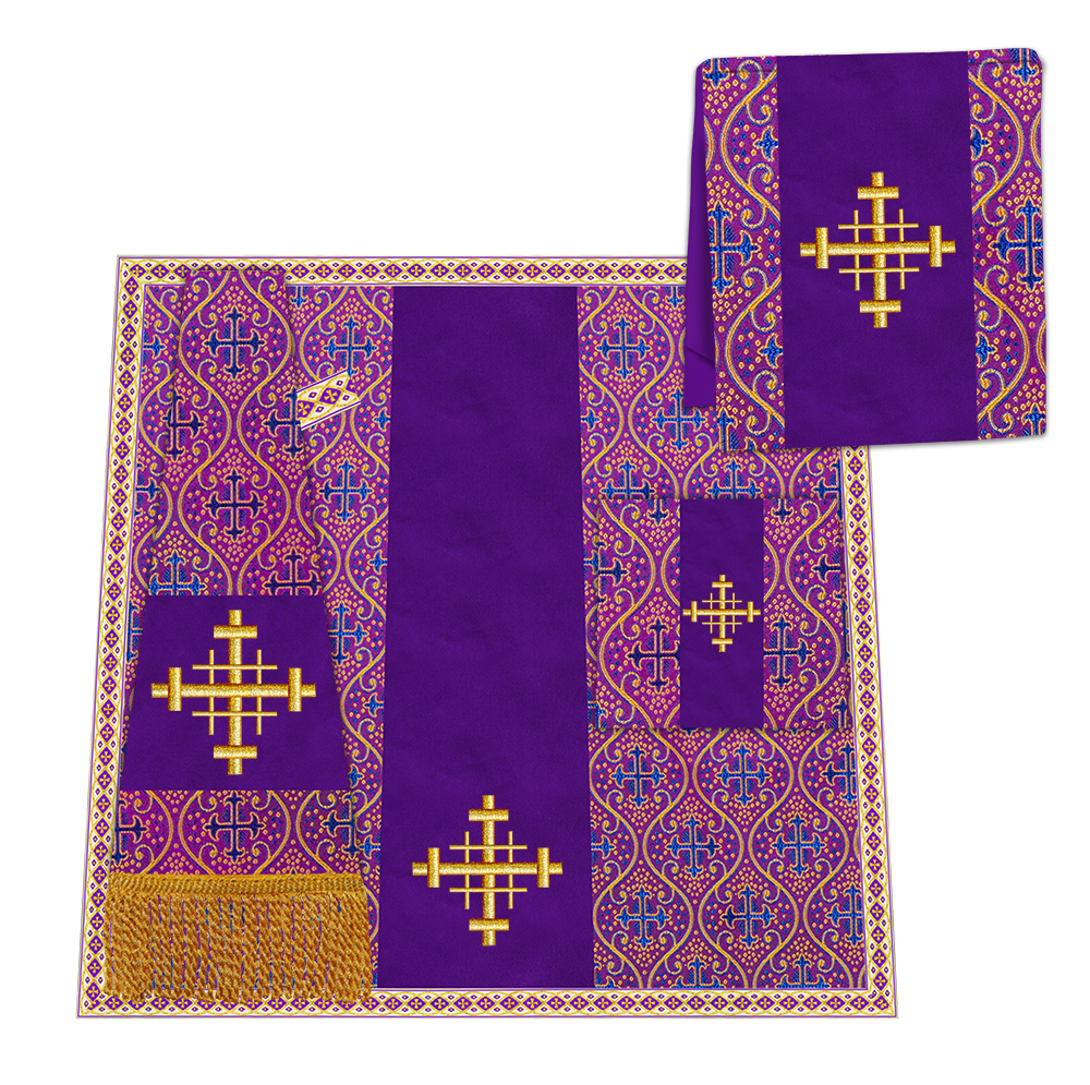 Enhanced Gothic Cope Vestments With Liturgical cross