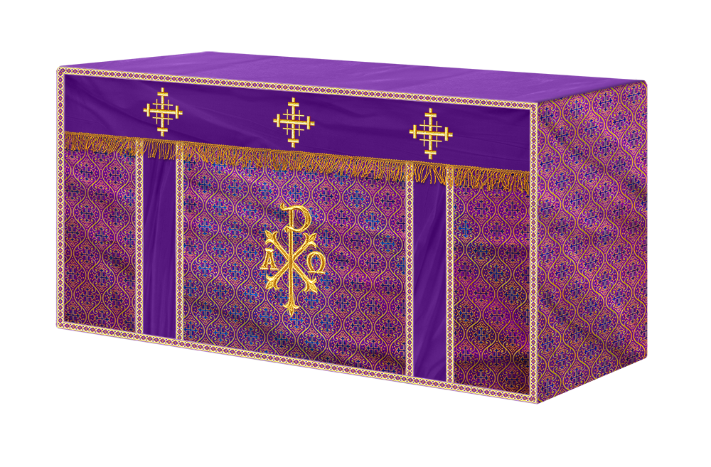 Altar Cloth with Spiritual Cross with Trims