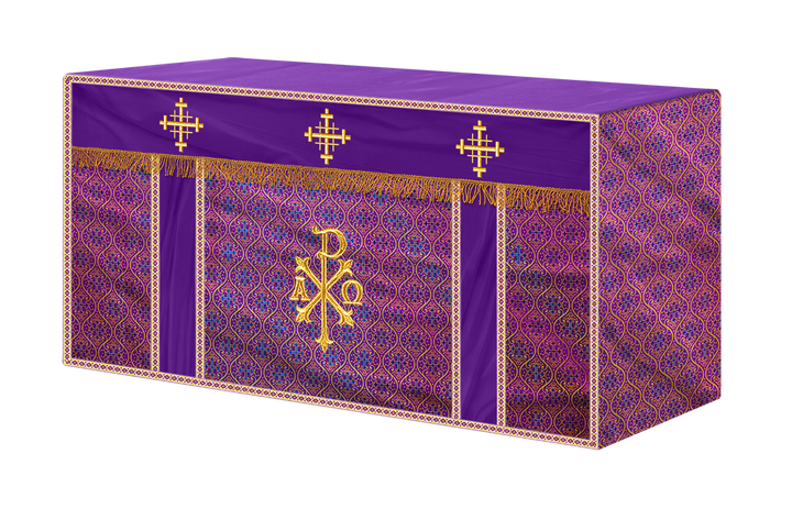 Altar Cloth with Spiritual Cross with Trims