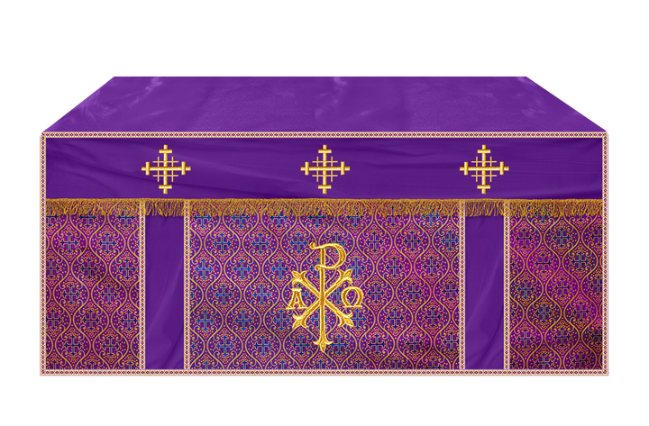 Altar Cloth with Spiritual Cross with Trims