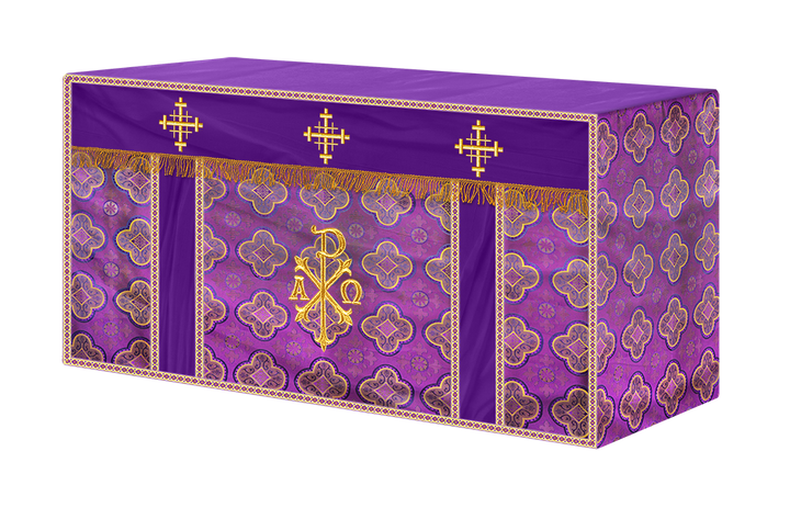 Altar Cloth with Spiritual Cross with Trims