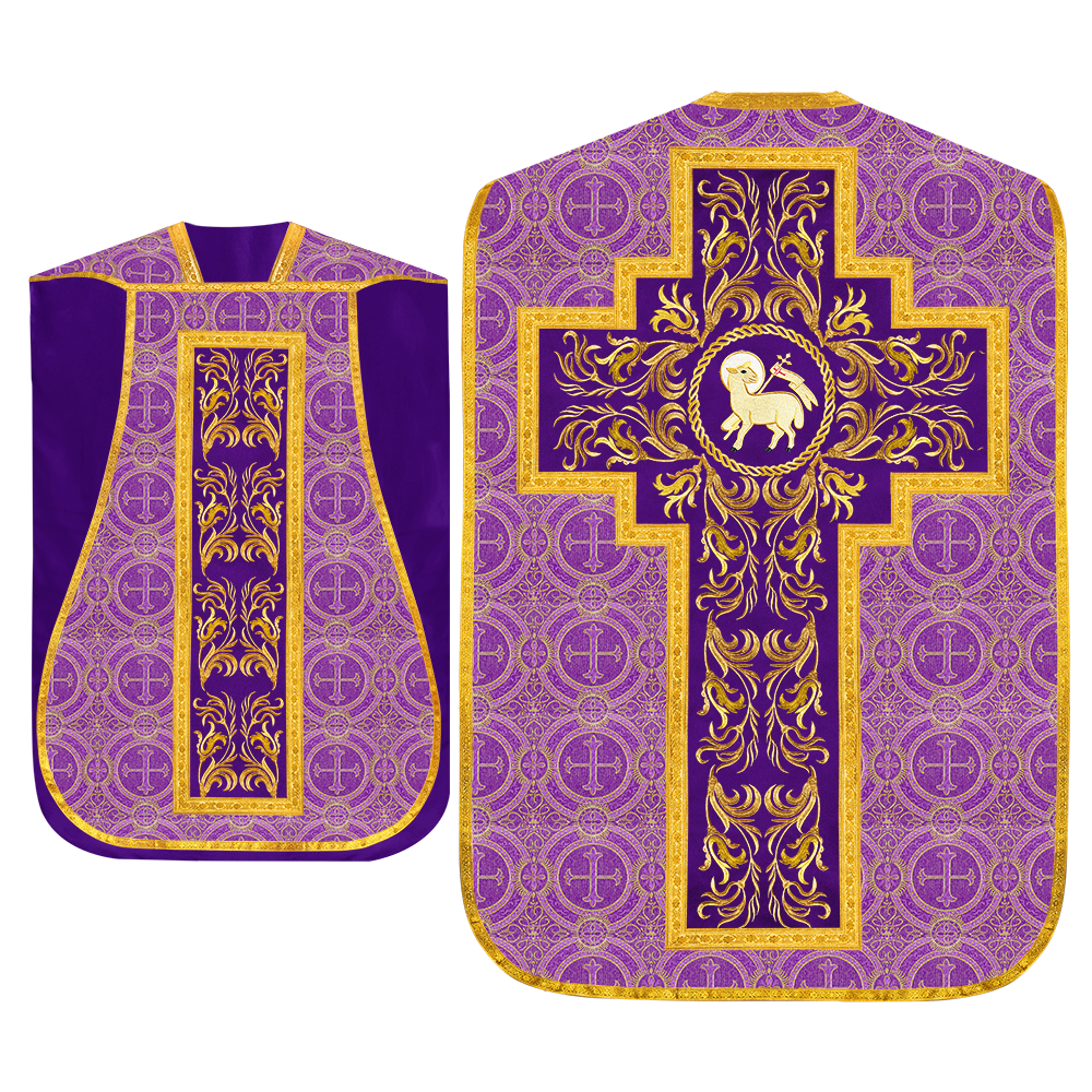 Set of Four Liturgical Roman Chasuble Vestment