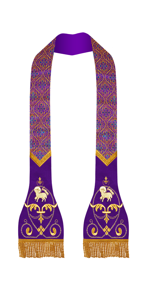 Liturgical Stole with embroidered motif