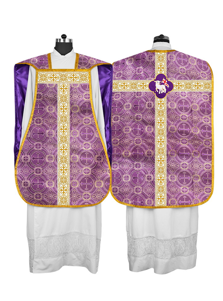 Vestimentas con espalda de violín con motivo y cruz Orphrey