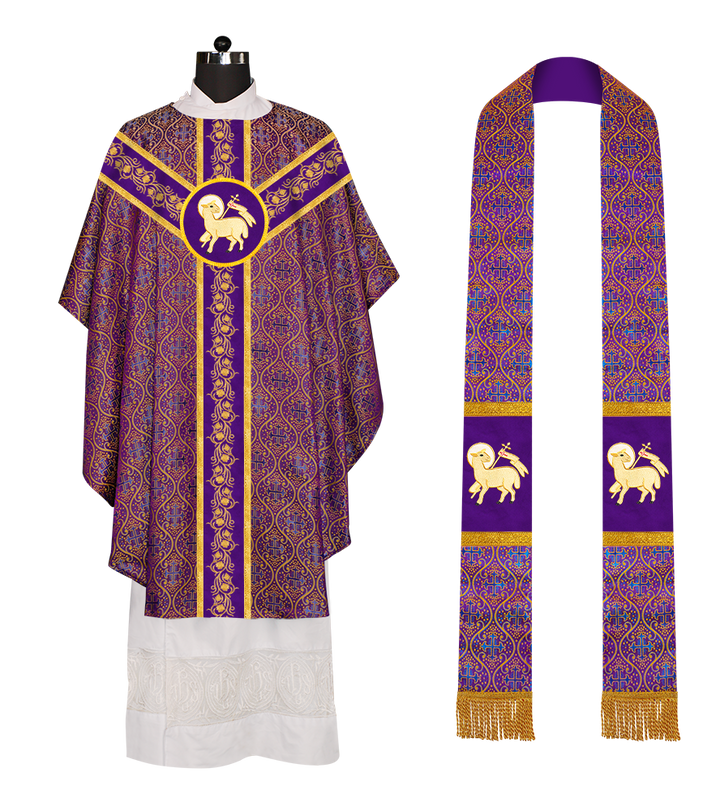 Gothic Chasuble with Grapes Embroidery