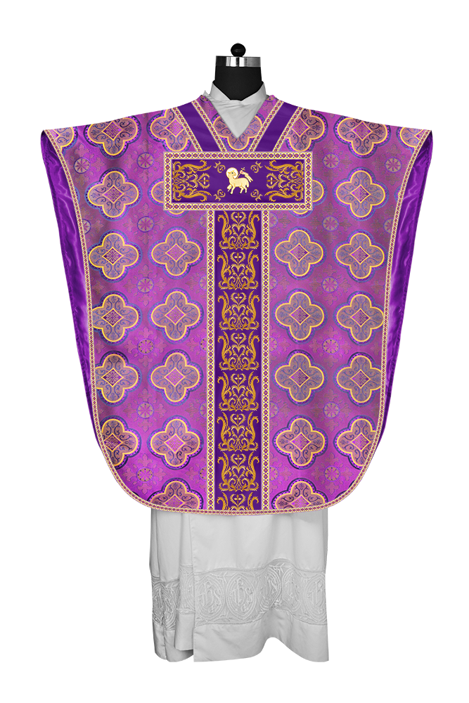 Borromean Chasuble Vestment Enhanced With  Motifs and Trims