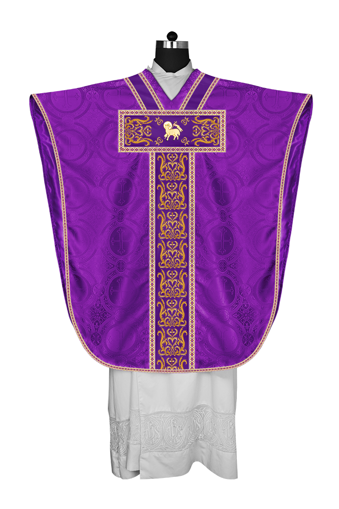 Borromean Chasuble Vestment Enhanced With  Motifs and Trims