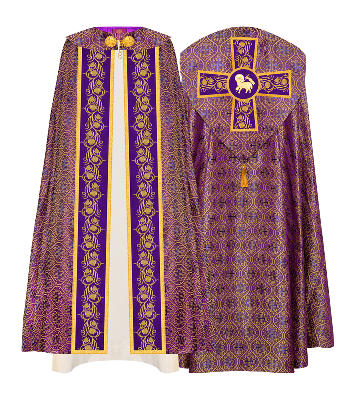 Gothic Cope Vestment with Ornate Embroidery