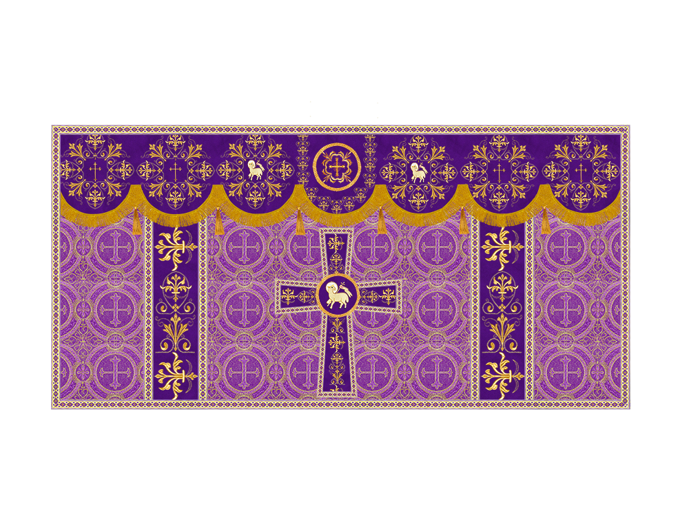 Altar Cloth with Spiritual Motif and Trims