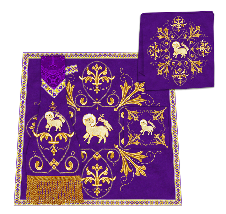 Borromean Chasuble Vestment With Spiritual Motifs and Trims