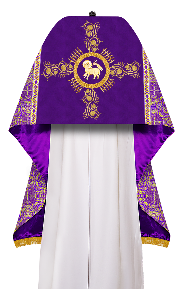 Humeral Veil Vestment with Grapes Embroidered Trims