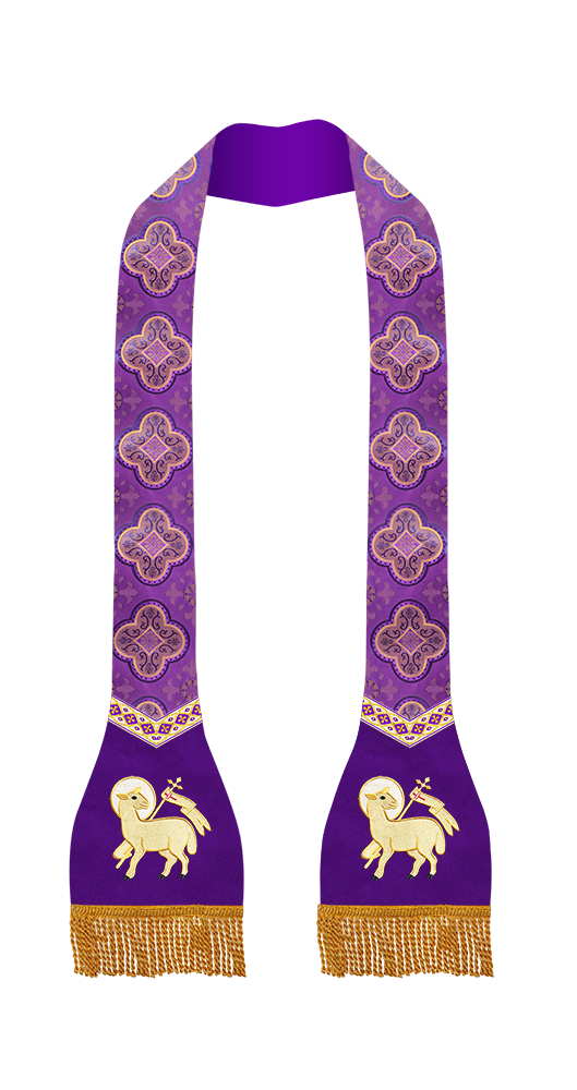 Roman Stole with Motif and trims