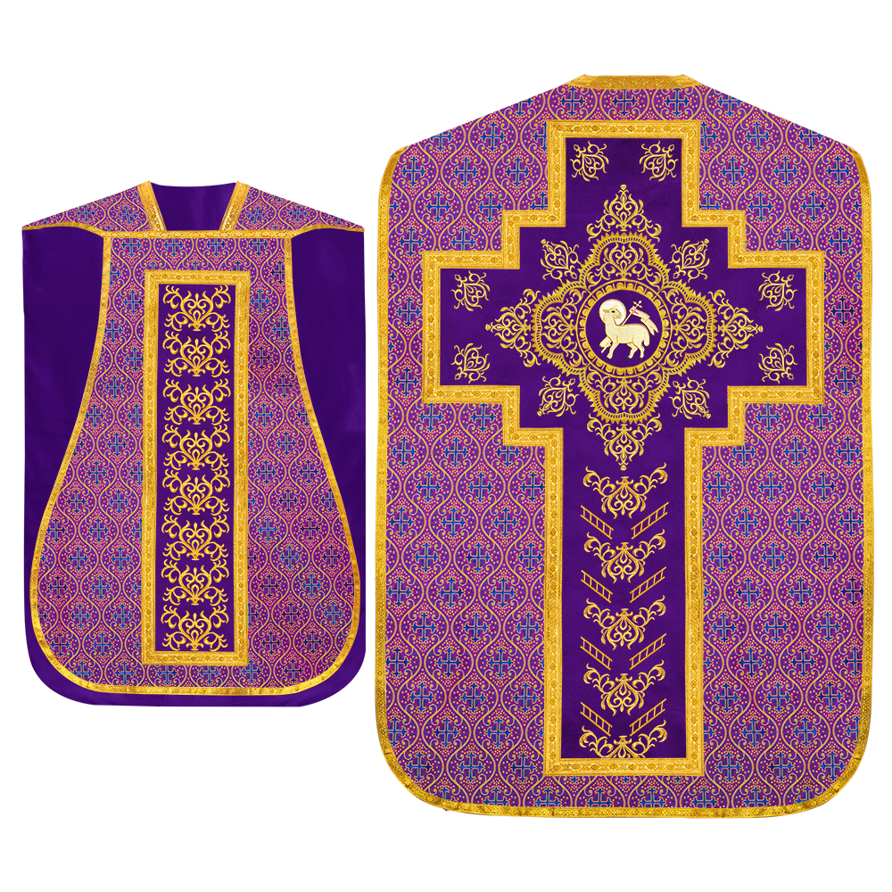 Set of four Roman Chasuble with stole