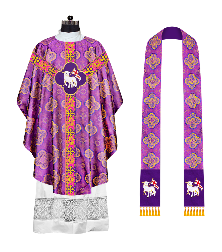 Gothic Chasuble with Cross Braided Trims