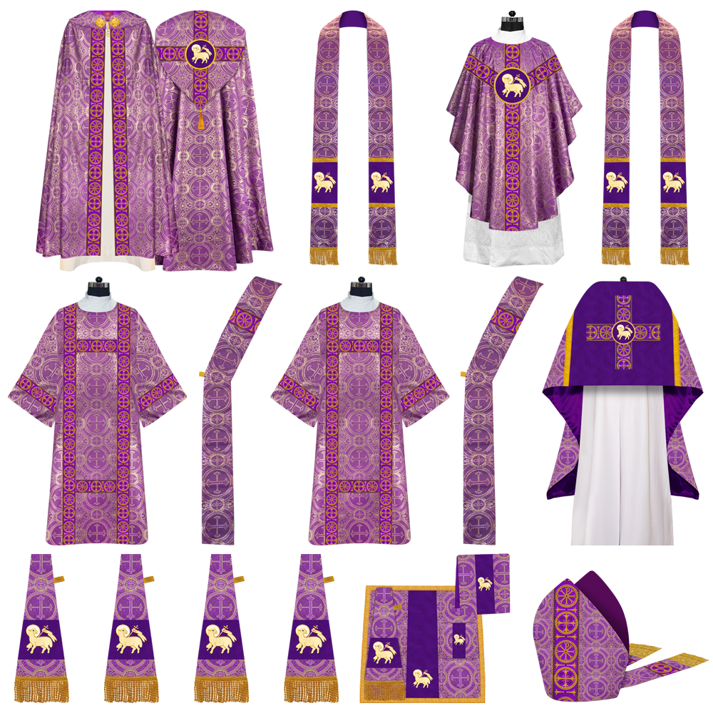 Gothic Highline Mass Set with Embroidered Motif and Trims