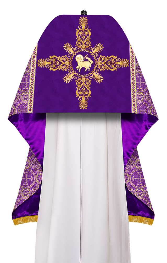 Humeral Veil Vestment with Embroidery and Spiritual Motif