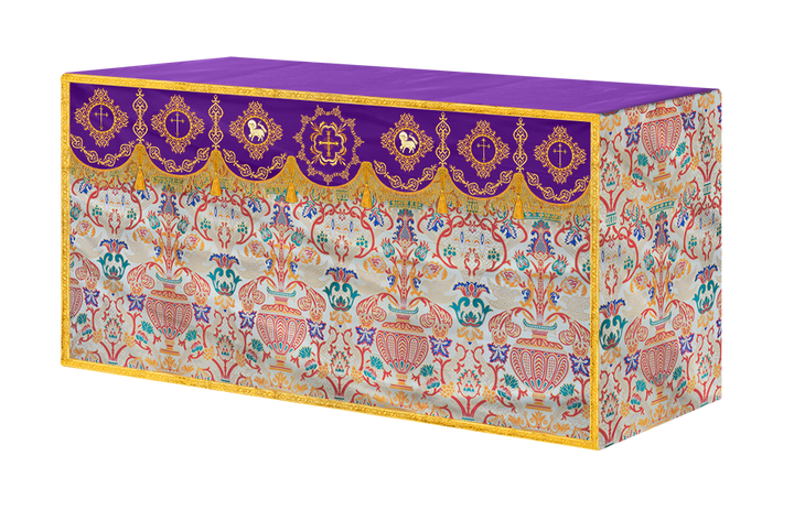 Embroidered Tapestry Altar Cloth with Spiritual Motif