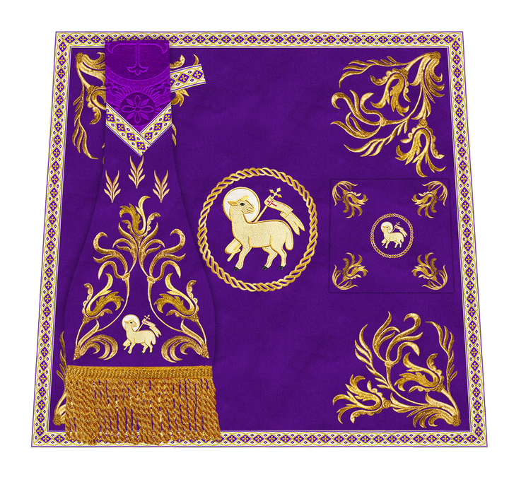 Mass set Vestment with Embroidered Motif