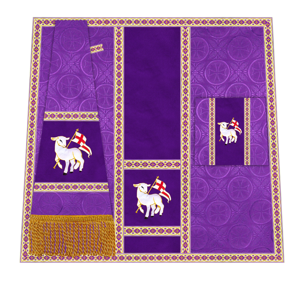 Altar Mass Set with Detailed Motif Embroidery