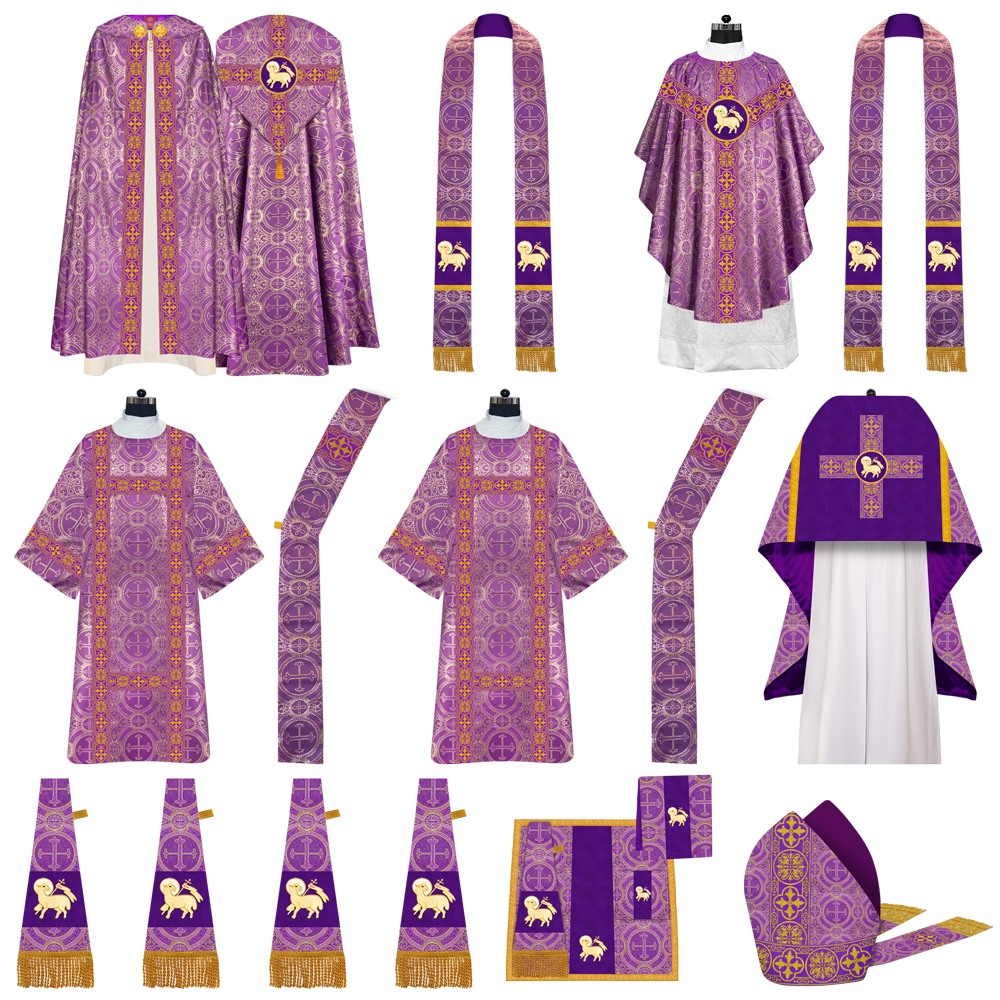 Gothic Highline Mass set with Embroidered Motif and Spiritual Orphrey