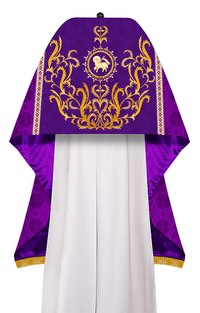 Humeral Veil Vestment with Braided Motif and Trims