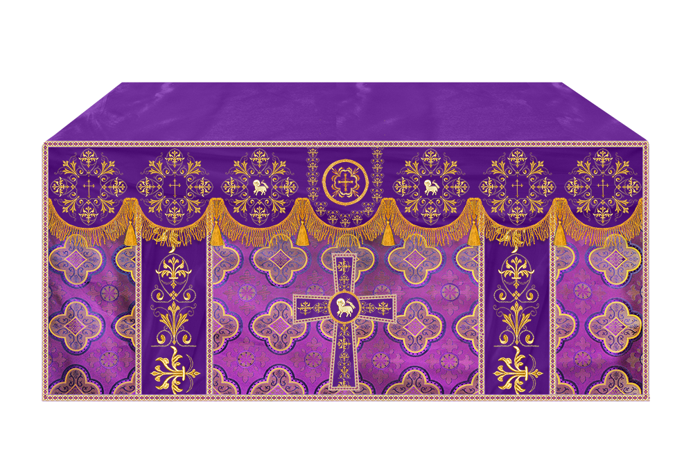 Altar Cloth with Spiritual Motif and Trims