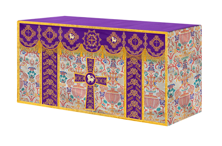 Embroidered Tapestry Altar Cloth with Spiritual Motif