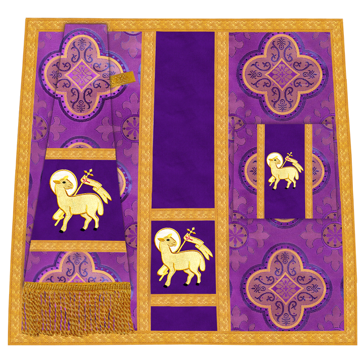 Roman Fiddleback Vestment with Motifs and Braided Trims