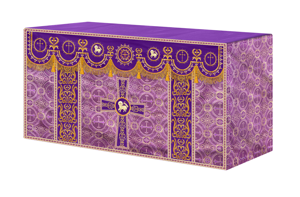 Communion Table Cloth with Embroidered Trims