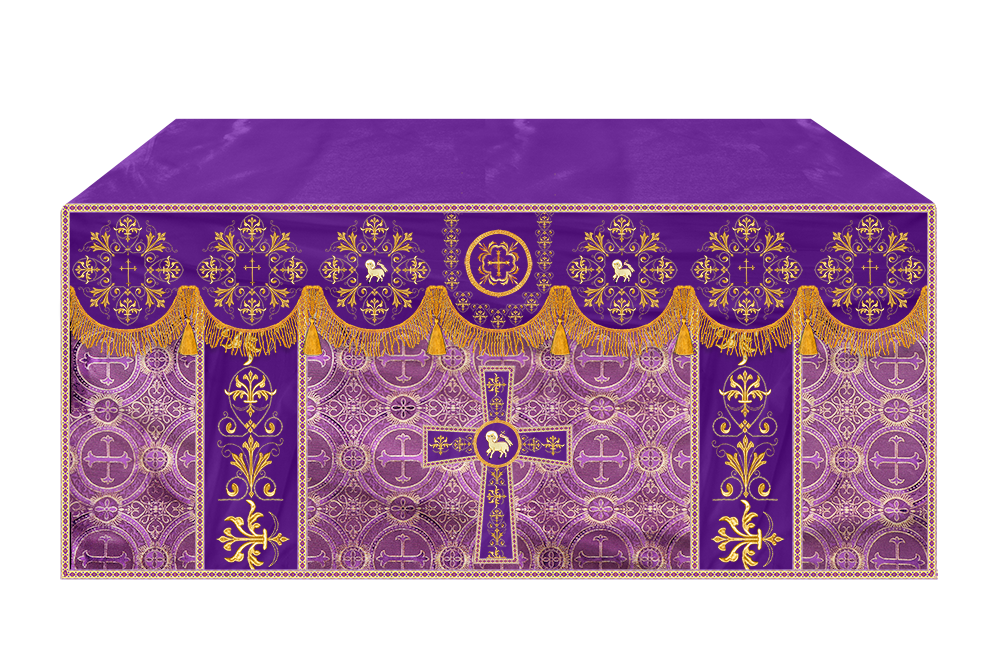 Altar Cloth with Spiritual Motif and Trims