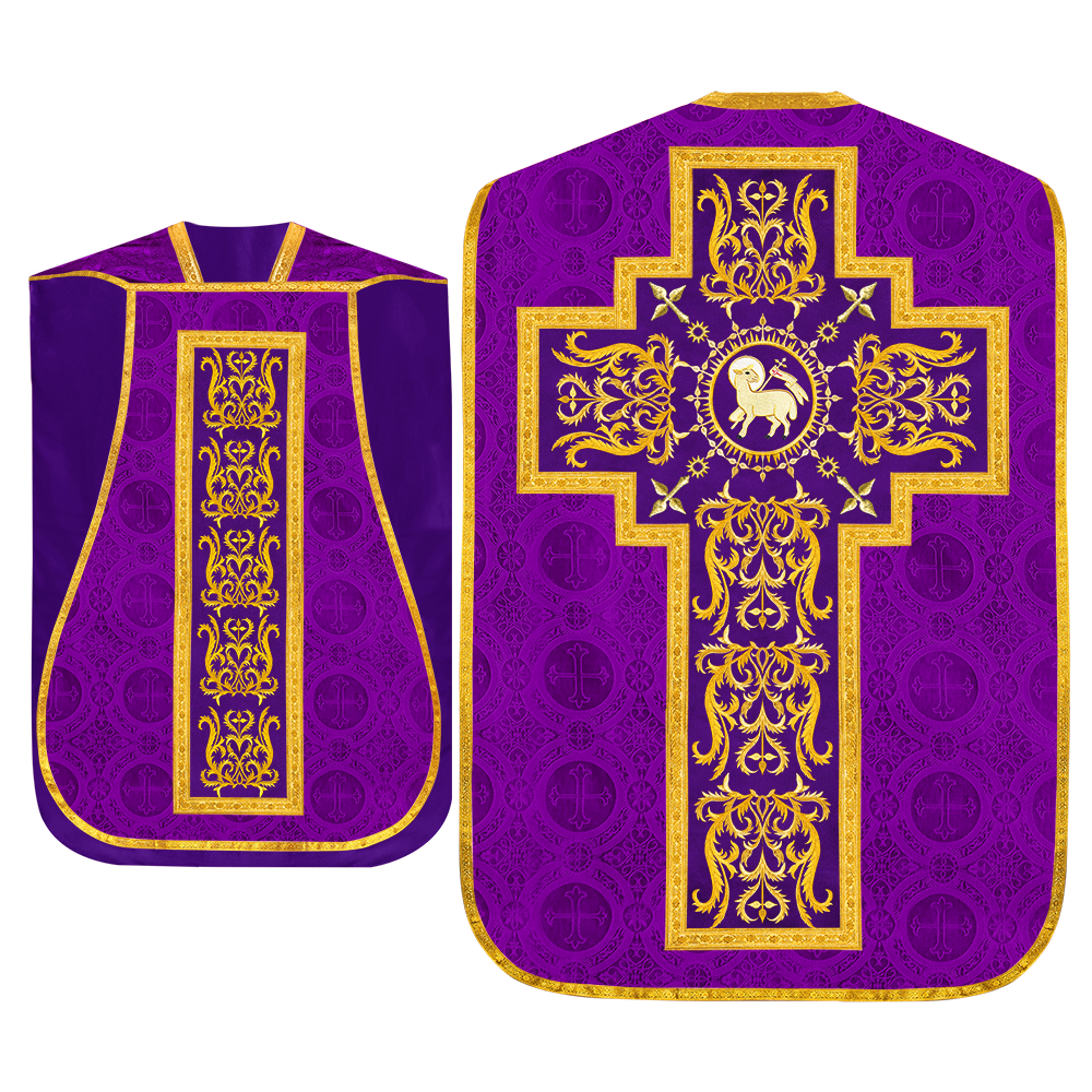 Set of Four Roman Chasuble with matching stole