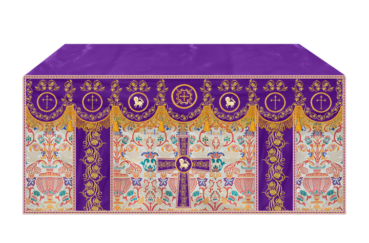 Tapestry  Altar Cloth with Liturgical Motif and Trims