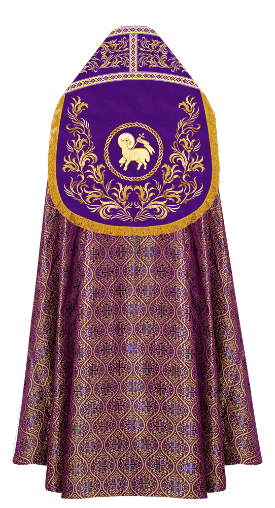 Handmade Roman Cope with Embroidered Orphrey