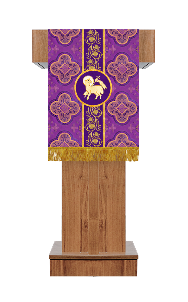 Pulpit/Lectern with Grapes Embroidery Trim