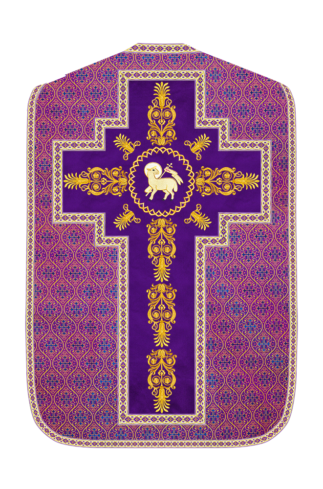 Roman Chasuble Vestments Adorned With Trims