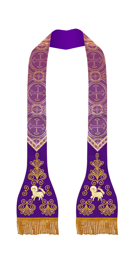 Roman Stole with Spiritual embroidery