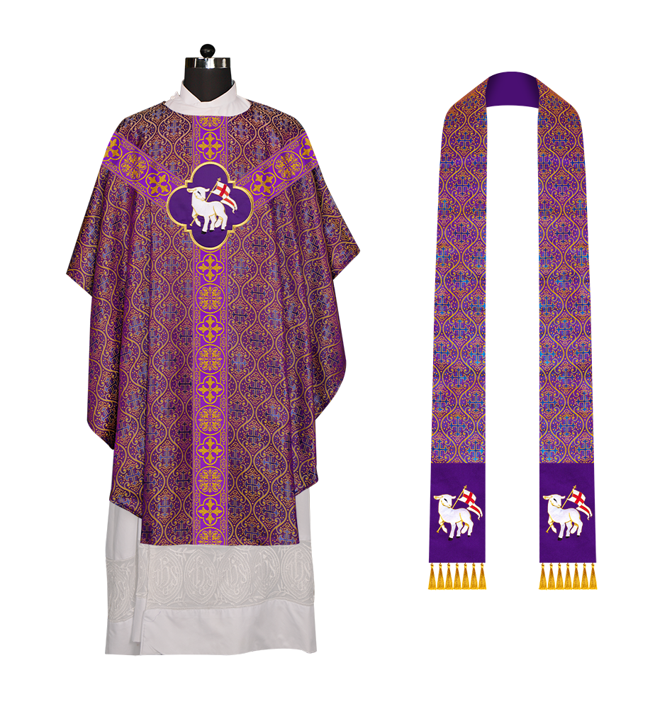 Gothic Chasuble with Ornate Braided Trims