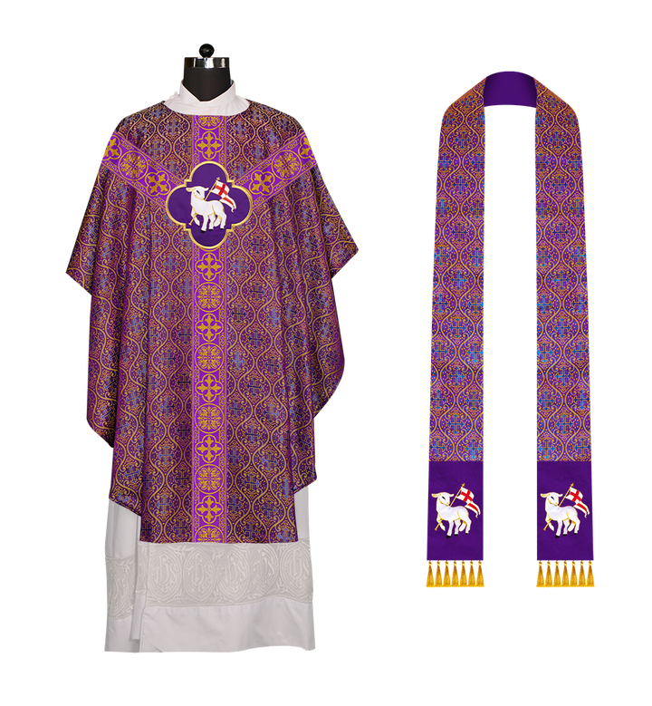 Gothic Chasuble with Ornate Braided Trims