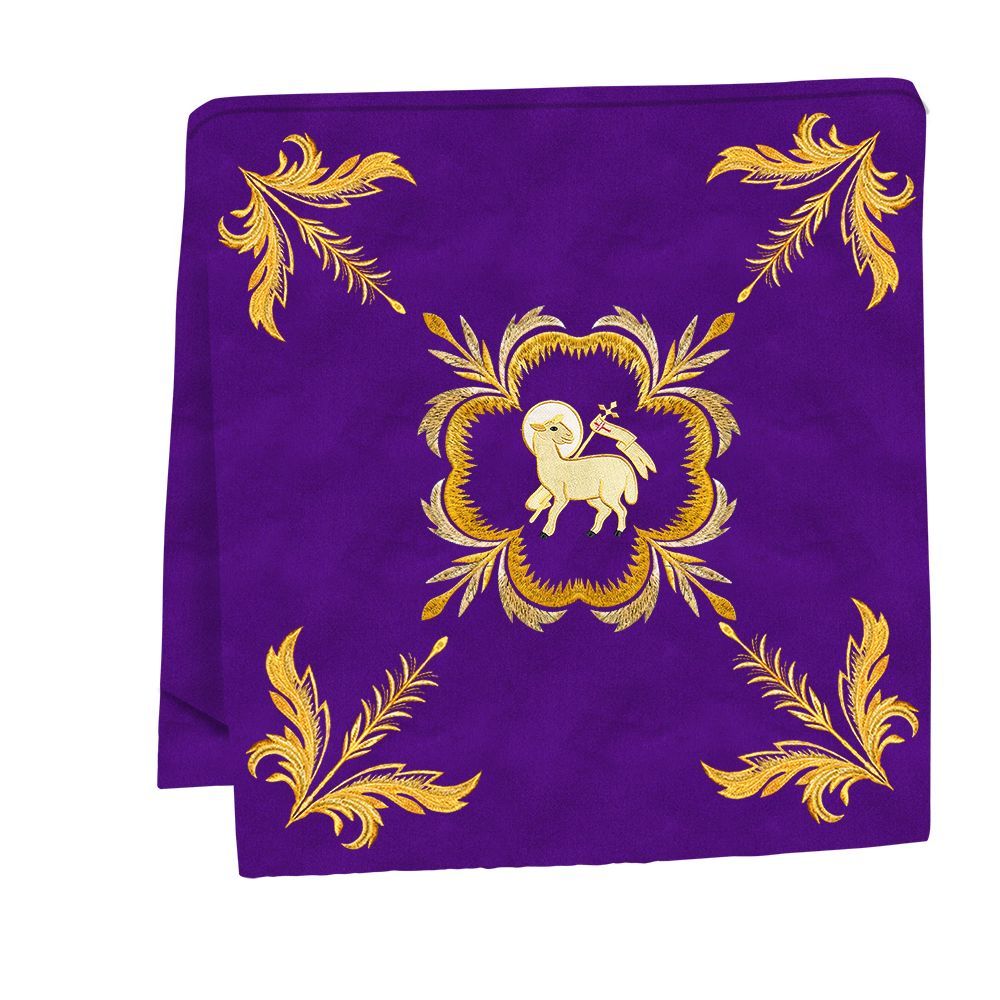 Handcrafted Church Altar Cloth with Detailed Embroidered Trims