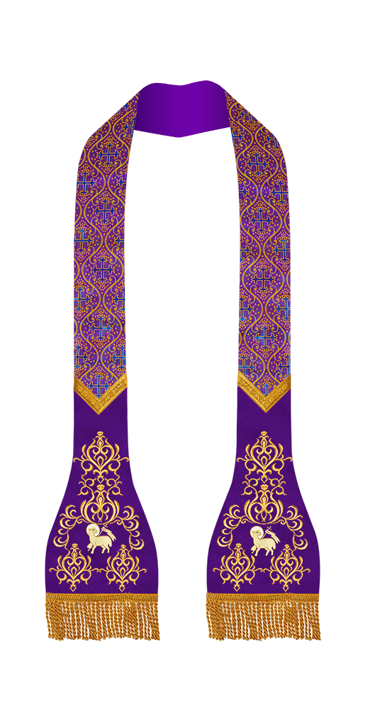 Set of 4 roman stole with adorned motif