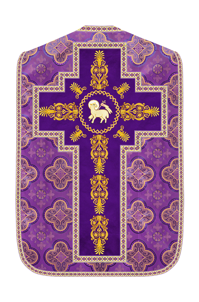 Roman Chasuble Vestments Adorned With Trims