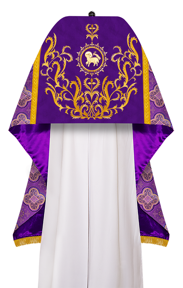 Liturgical motif embroidered Humeral Veil