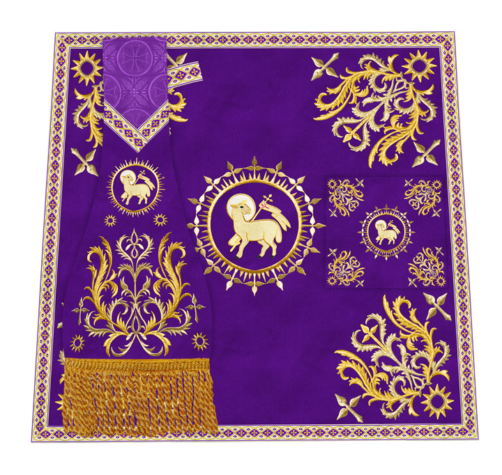 Elegant  church mass set with Embroidered Motif