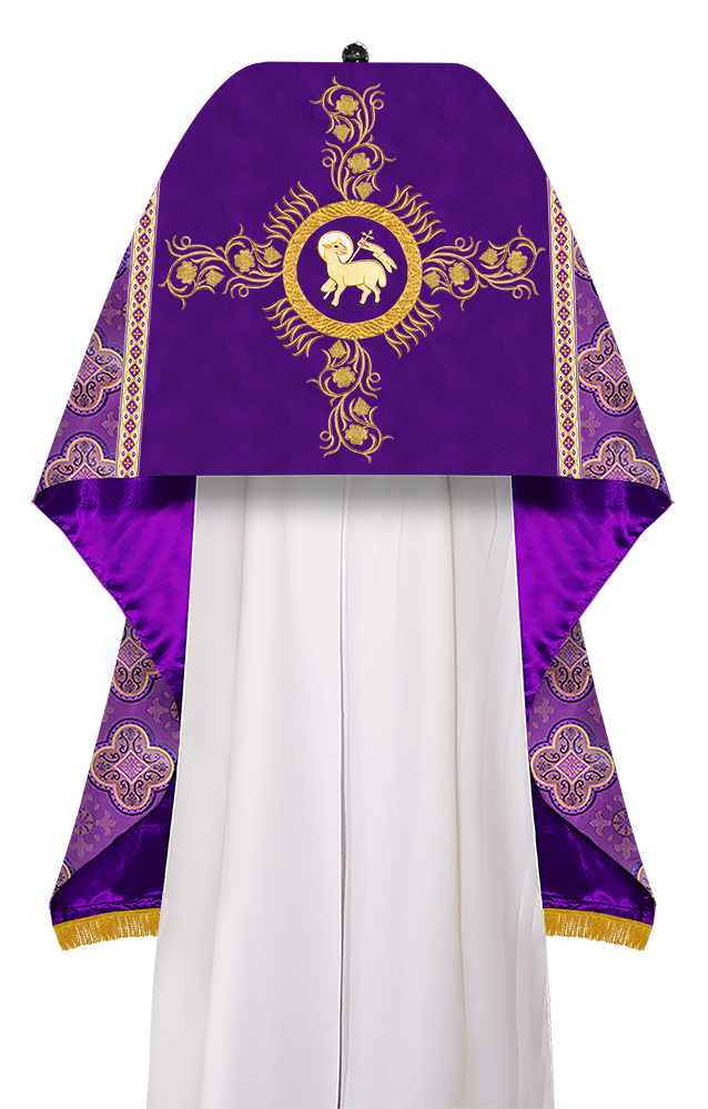 Humeral Veil Vestment with Grapes Embroidered Trims