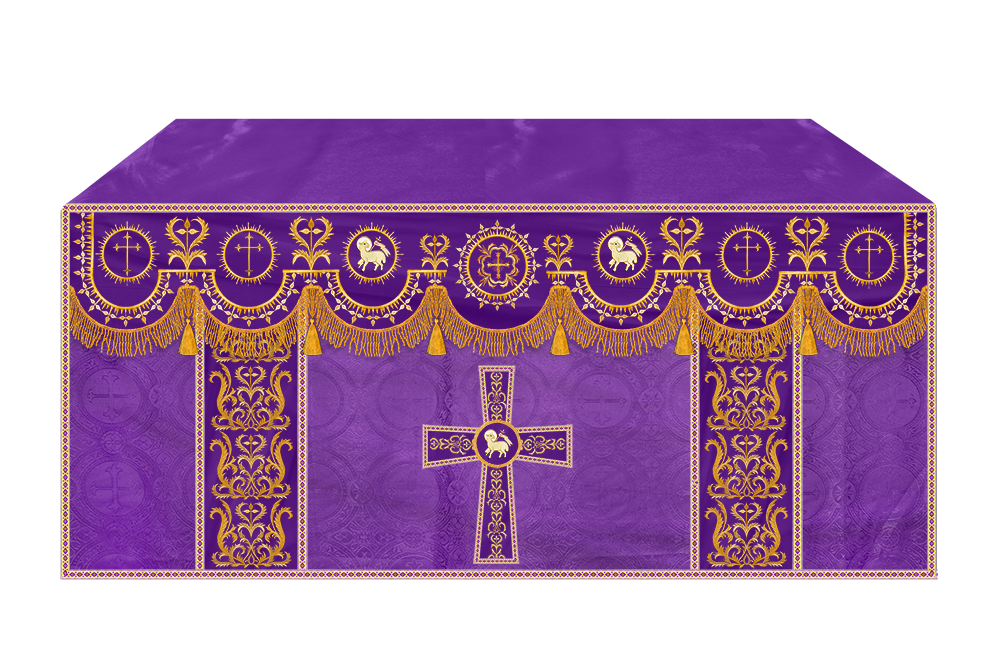 Communion Table Cloth with Embroidered Trims