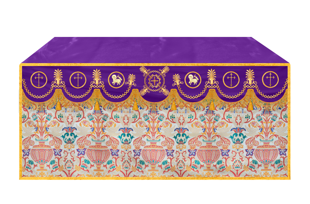 Embroidered Coronation Tapestry Church Altar Cloth