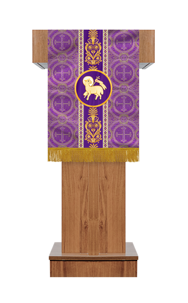 Altar Cloth with Embroidered Motif and Trims