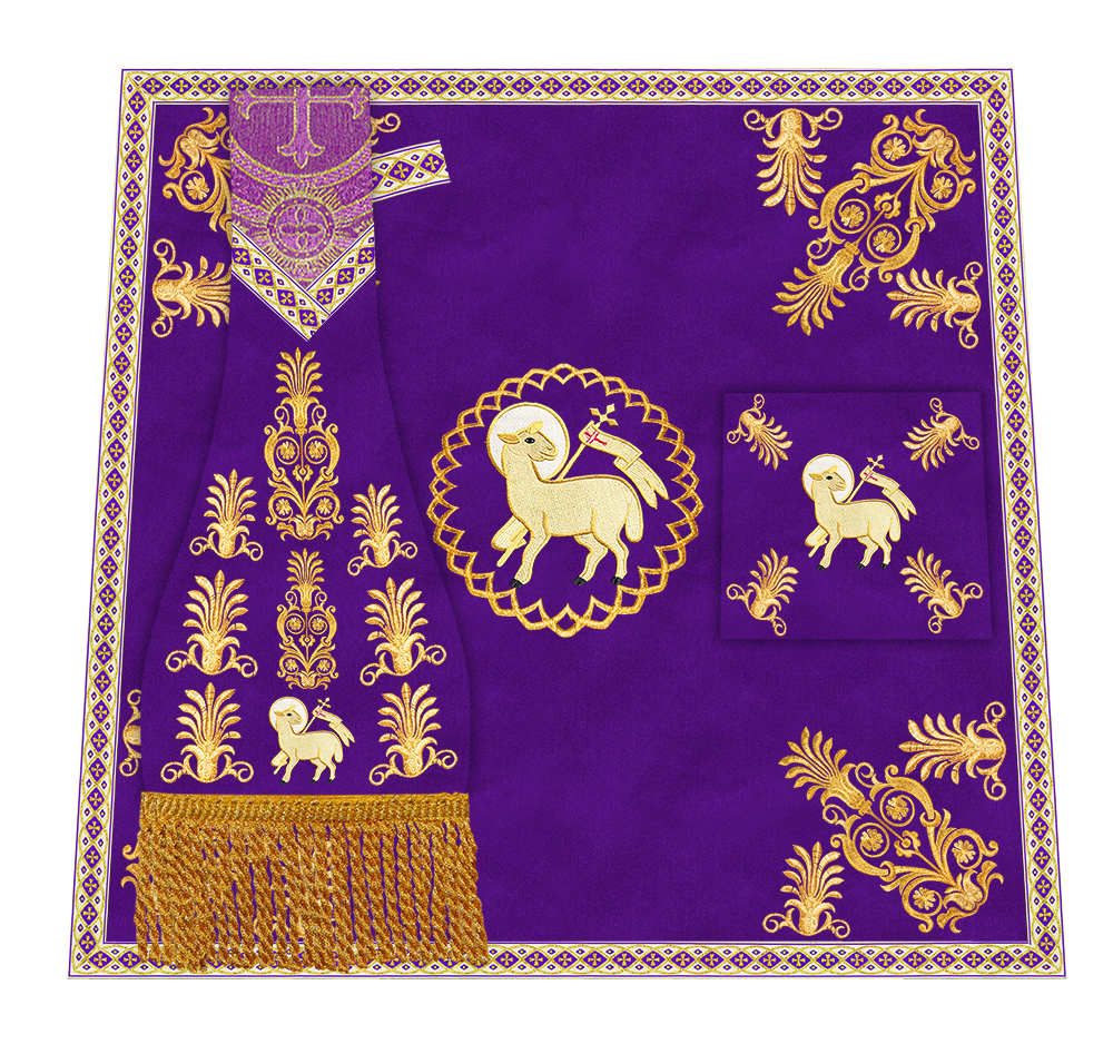 Borromean Chasuble Vestment With Detailed Braids and Trims