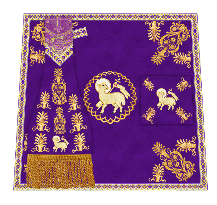 Borromean Chasuble Vestment With Detailed Braids and Trims