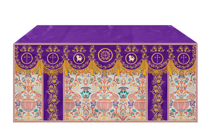 Tapestry  Altar Cloth with Liturgical Motif and Trims